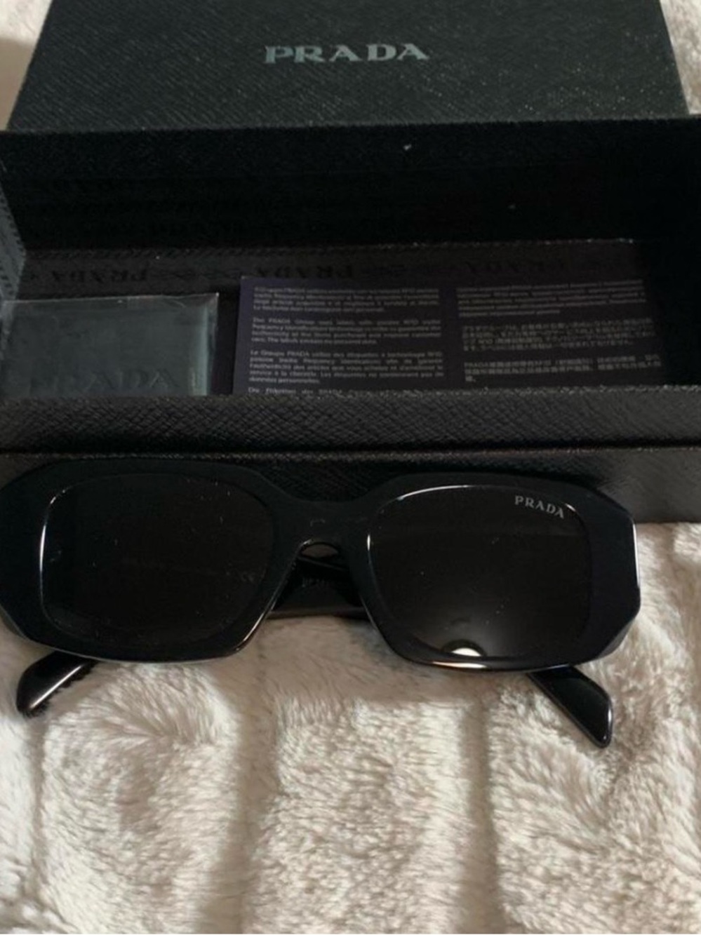 Prada Black Rectangle Sunglasses